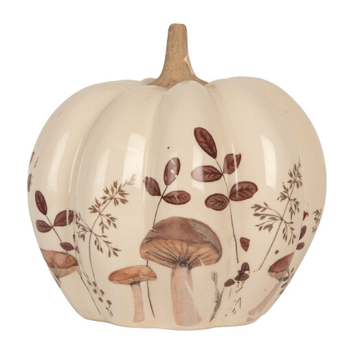 Dovleac decorativ ceramica maro crem Ø 18x18 cm