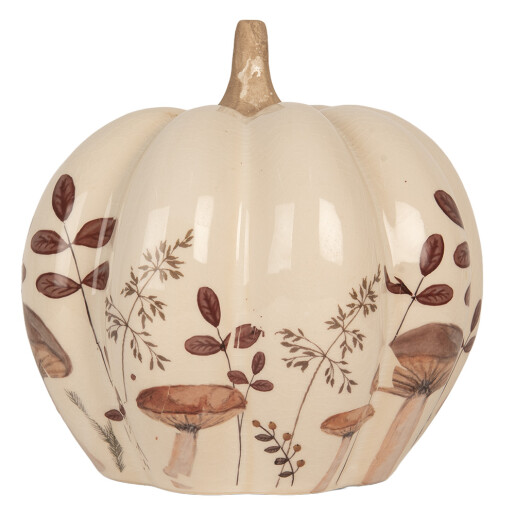 Dovleac decorativ ceramica maro crem Ø 18x18 cm