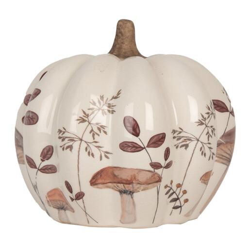 Dovleac decorativ ceramica maro bej Ø 14x13 cm