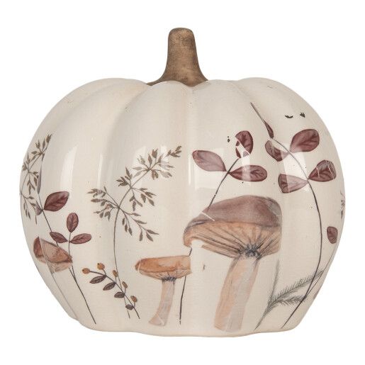 Dovleac decorativ ceramica maro bej Ø 14x13 cm