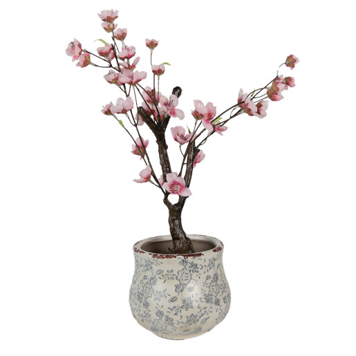 Ghiveci flori ceramica bej Ø 15x13 cm