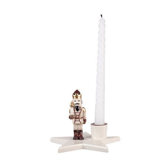 Suport lumanare Craciun ceramica multicolora 15x14x12 cm