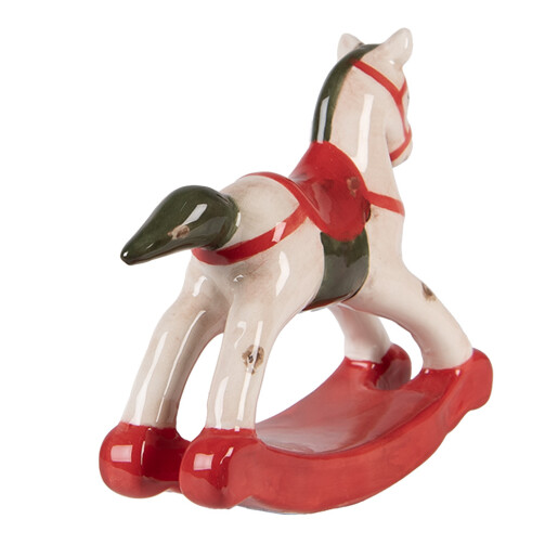 Figurina Calut Craciun ceramica multicolora 12x4x11 cm