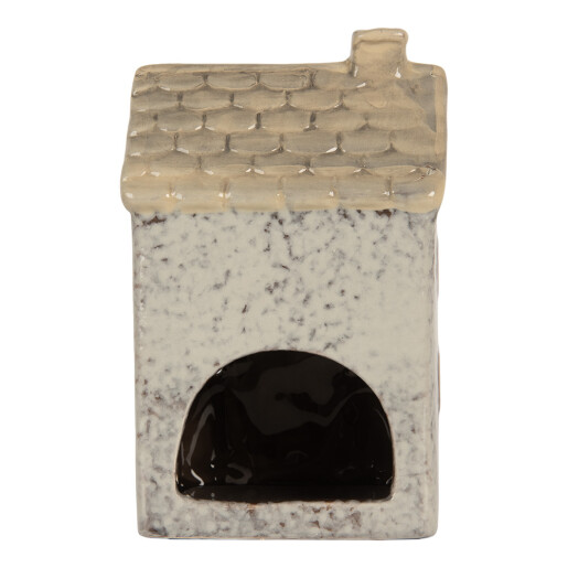 Candela Casuta Turta Dulce ceramica gri bej verde 9x8x15 cm