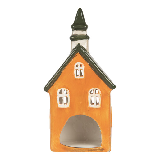 Candela Casuta Craciun ceramica multicolora 10x7x21 cm