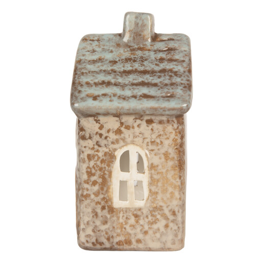 Candela Casuta Craciun ceramica multicolora 9x6x13 cm