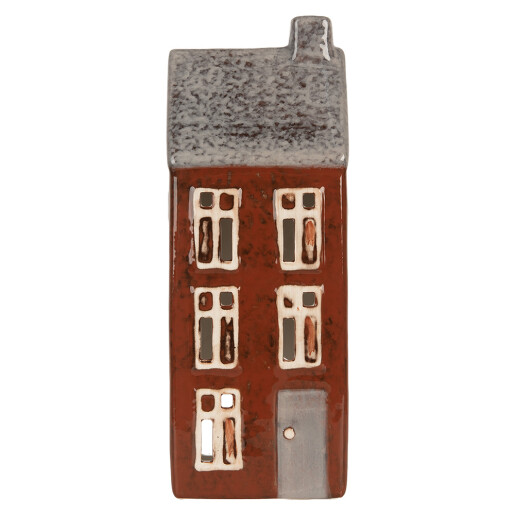 Candela Casuta Craciun ceramica multicolora 10x7x26 cm