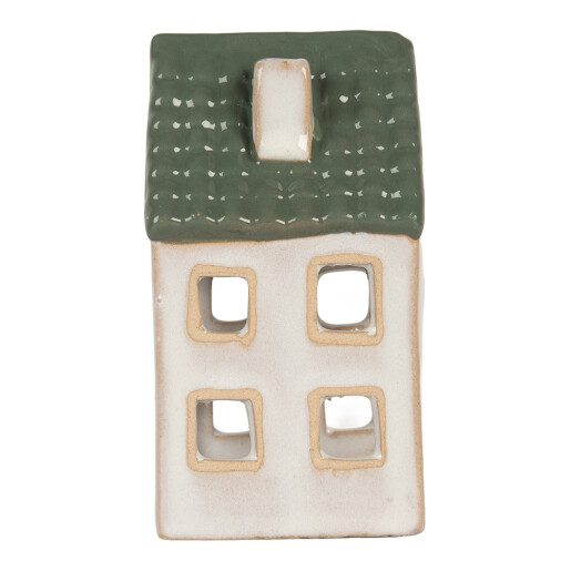 Candela Casuta Craciun ceramica multicolora 7x7x13 cm