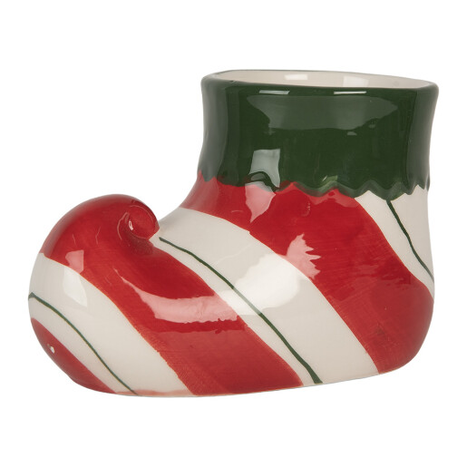 Decoratiune Ghetuta Craciun ceramica multicolora 15x8x10 cm