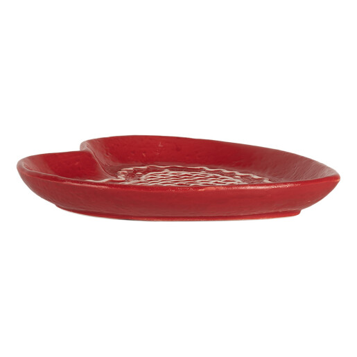Platou Turta Dulce ceramica rosie maro 17x17x3 cm