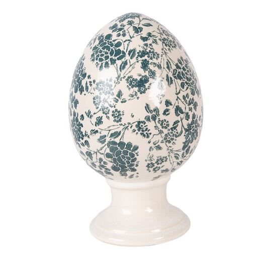 Ou Paste decorativ ceramica bej verde Ø 15x24 cm