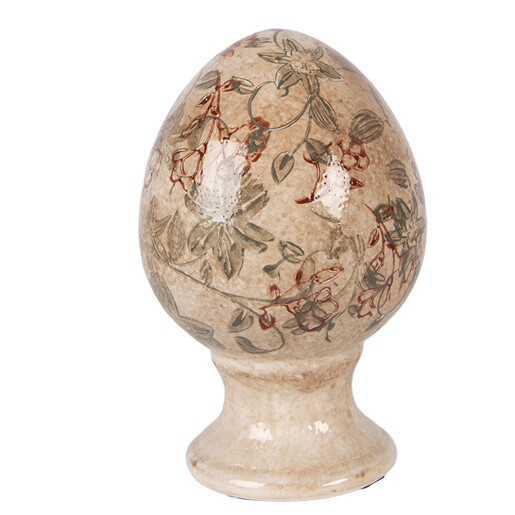 Ou Paste decorativ maro verde Ø 9x14 cm