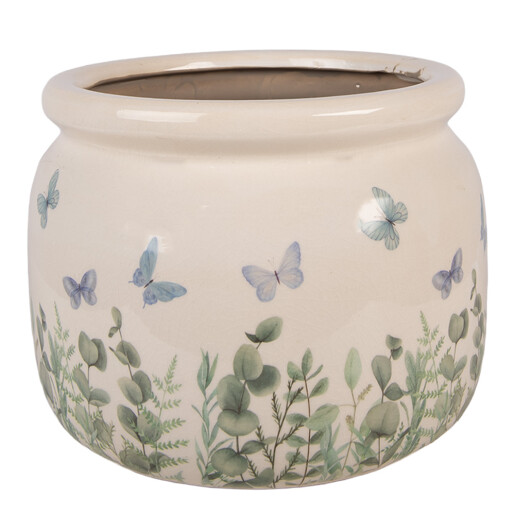 Ghiveci flori ceramica multicolora Fluturasi Ø 20x15 cm