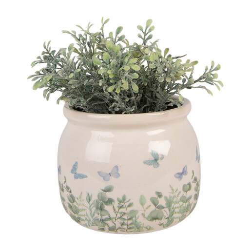 Ghiveci flori ceramica multicolora Fluturasi Ø 12x10 cm