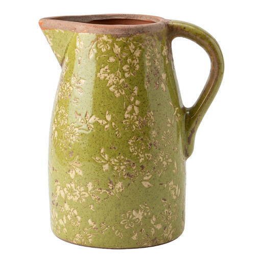Carafa decorativa ceramica verde maro 20x16x24 cm