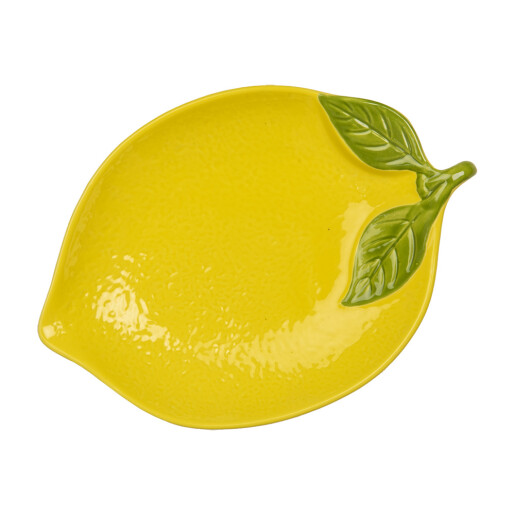 Bol ceramica galbena verde Lamaie 25x18x3 cm