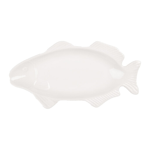 Platou ceramica alba Peste 30x15x3 cm
