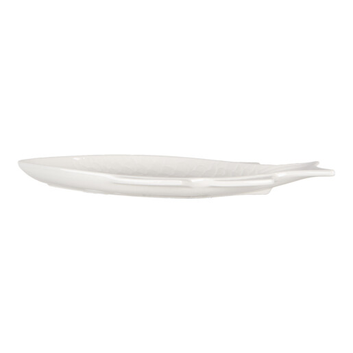 Platou ceramica alba Peste 24x11x2 cm, 100 ml