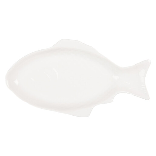 Platou ceramica alba Peste 36x18x4 cm, 375 ml