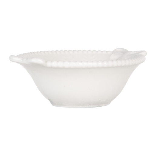 Set 3 boluri ceramica alba 12x8x4 cm, 75 ml