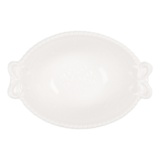Set 3 boluri ceramica alba 12x8x4 cm, 75 ml