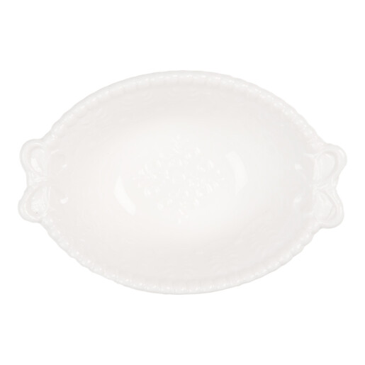 Set 3 boluri ceramica alba 9x6x3 cm, 25 ml
