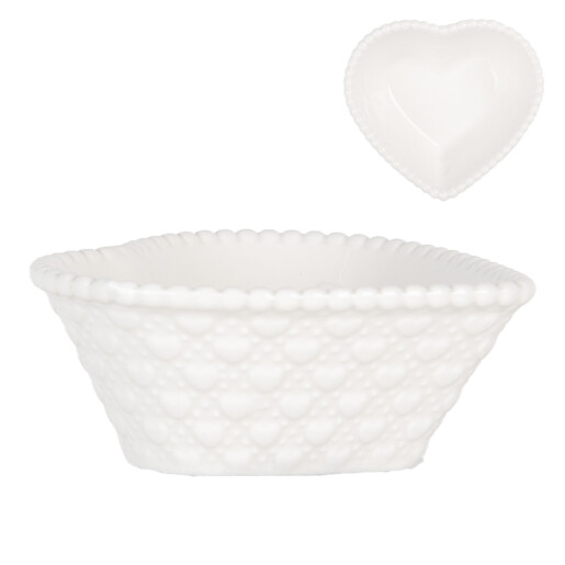 Set 2 boluri ceramica alba 10x9x4 cm, 75 ml