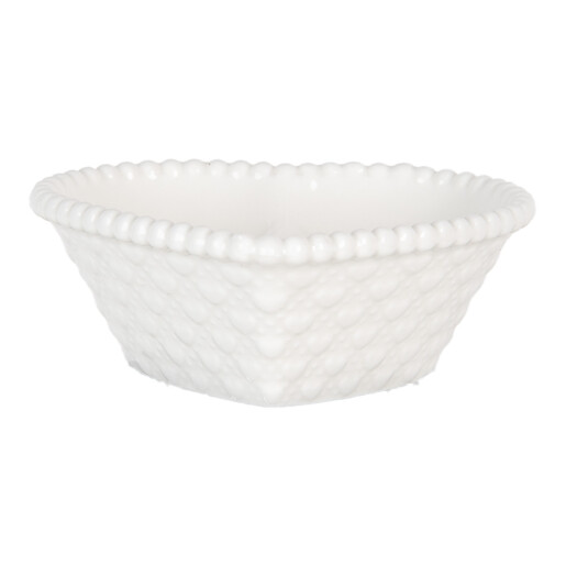 Set 2 boluri ceramica alba 8x8x3 cm, 25 ml