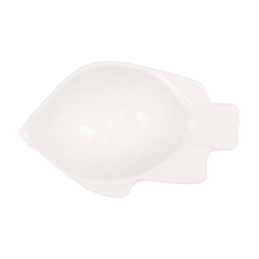 Set 4 boluri ceramica alba Peste 9x6x3 cm, 25 ml
