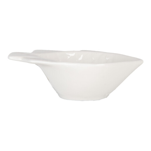 Set 4 boluri ceramica alba Peste 9x6x3 cm, 25 ml