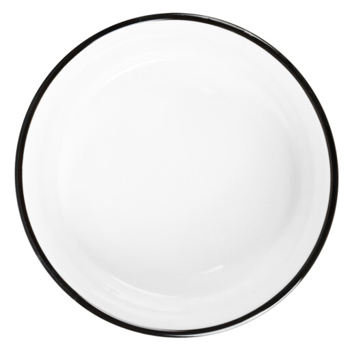 Set 2 boluri ceramica alba neagra 16x7 cm, 650 ml