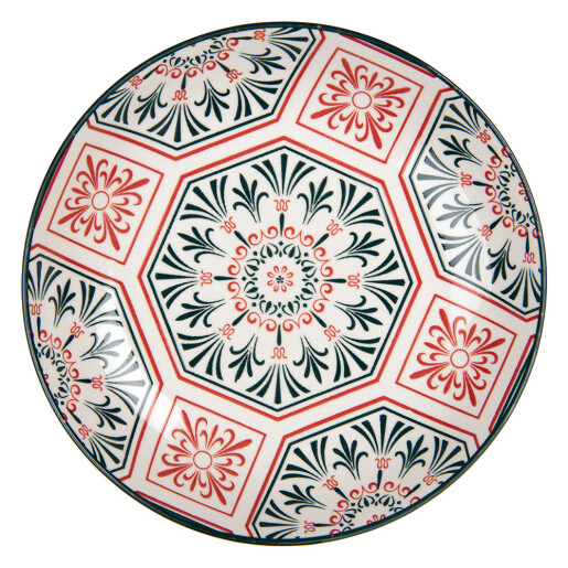 Set 2 farfurii ceramica multicolora 21x3 cm