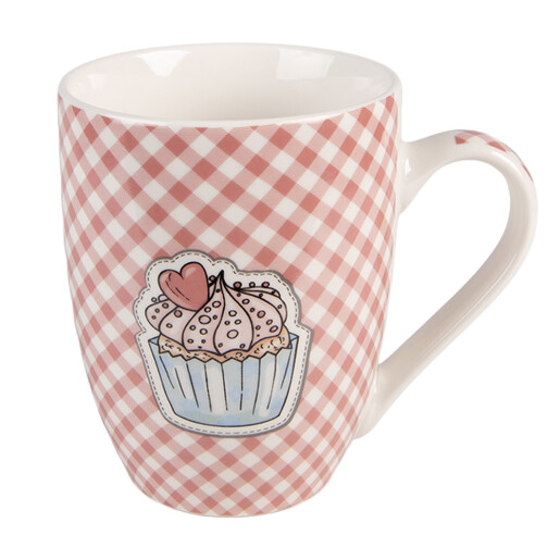 Set 4 cani portelan multicolor Briose  (4) 12x8x10 cm / 300 ml