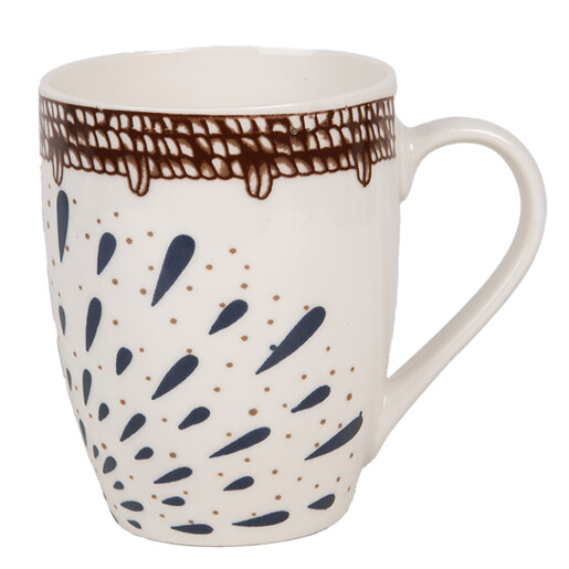 Set 6 cani ceramica multicolora 11x8x10 cm, 300 ml