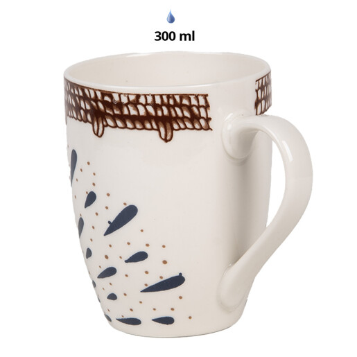 Set 6 cani ceramica multicolora 11x8x10 cm, 300 ml