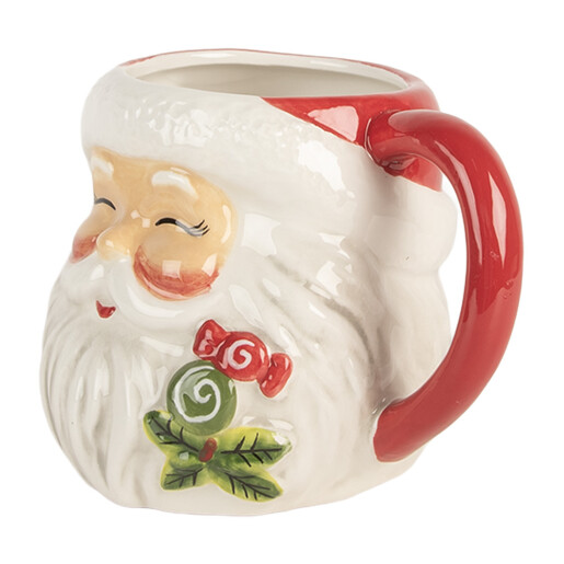 Cana Mos Craciun ceramica multicolora 16x12x11 cm / 550 ml