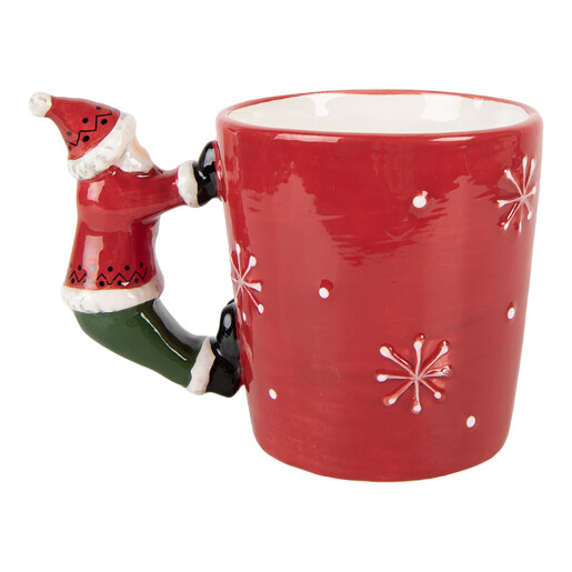 Cana Mos Craciun ceramica 15x10x11 cm / 400 ml