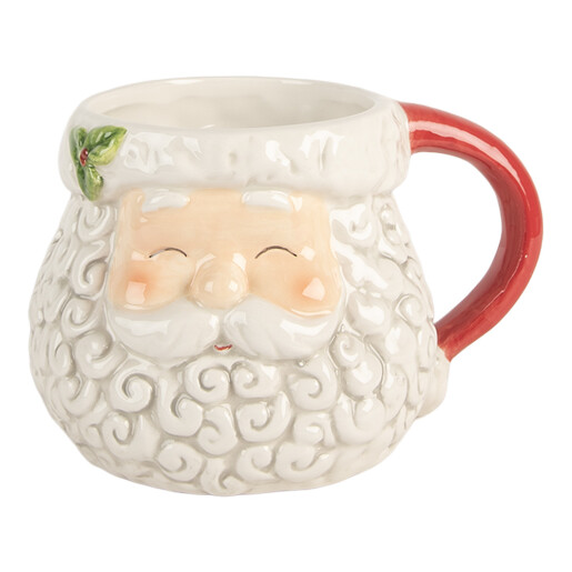 Cana Mos Craciun ceramica 16x11x10 cm / 550 ml