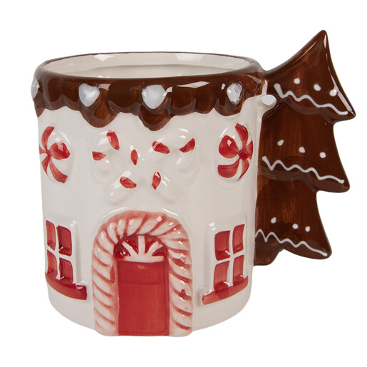 Cana Craciun ceramica multicolora 13x10x11 cm / 400 ml