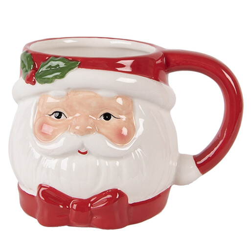 Cana Mos Craciun ceramica multicolora 13x10x9 cm / 300 ml