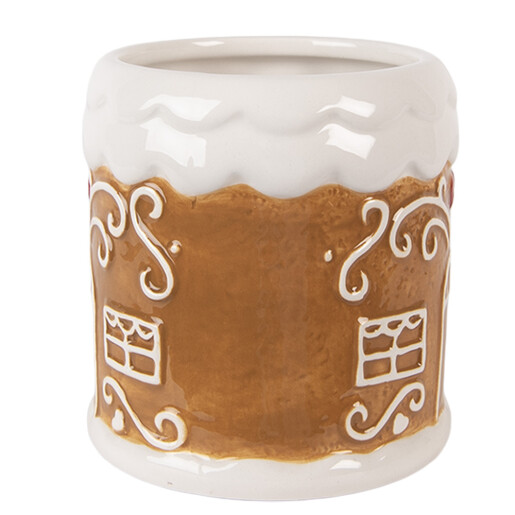 Cana Craciun Casuta Turta Dulce ceramica multicolora 14x10x10 cm / 350 ml
