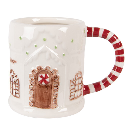 Cana Craciun Turta Dulce ceramica multicolora 14x10x11 cm / 400 ml