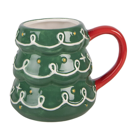 Cana Craciun ceramica multicolora 13x10x8 cm / 300 ml