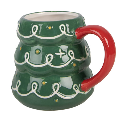 Cana Craciun ceramica multicolora 13x10x8 cm / 300 ml