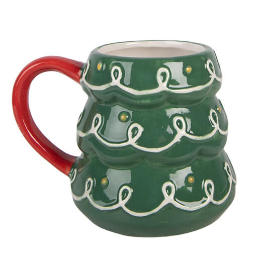 Cana Craciun ceramica multicolora 13x10x8 cm / 300 ml