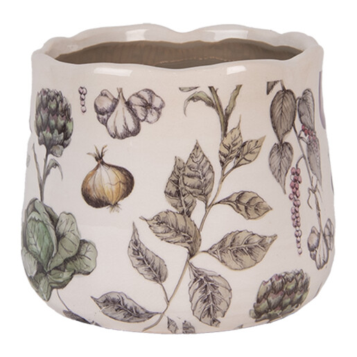 Ghiveci flori ceramica multicolora Legume 14x12 cm
