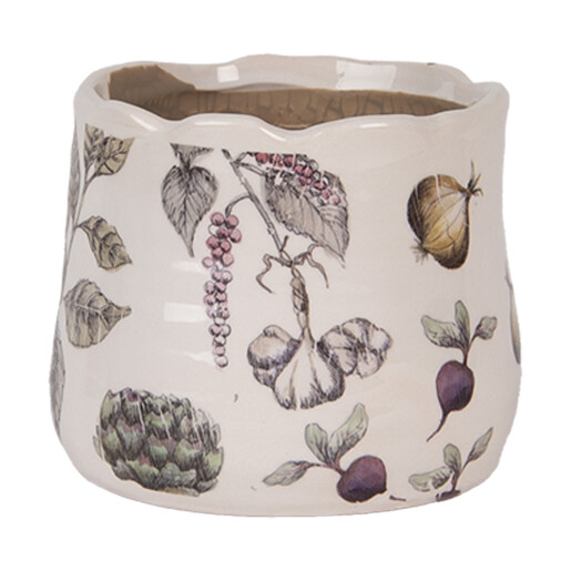 Ghiveci flori ceramica multicolora Legume 11x10 cm