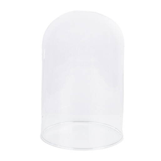 Platou decorativ lemn cu cloche sticla Ø 12x16 cm