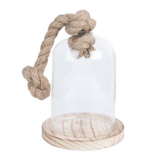 Platou decorativ lemn sticla 12x19 cm