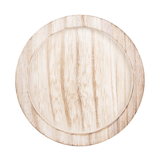 Platou decorativ lemn sticla 12x19 cm